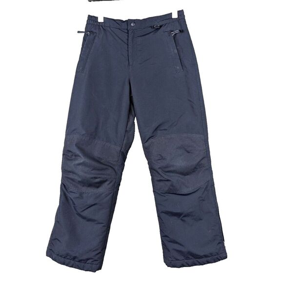 Lands End Snow Ski Pants Navy‎ Squall Waterproof Insulated Winter Youth 12 - Picture 1 of 13